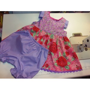 Bloomer Set NEW Boutique Style Summer Roses Dress Flower Size 12-18mo Bloomer Set NEW Boutique Style Summer Roses Dress Flower Size 12-18mo