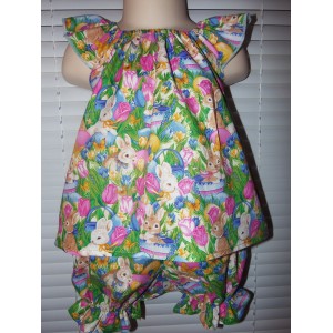 2 pc Bloomer Set NEW Ester Bunny Baby Girls Size 9mo -3t Ready to ship image
