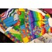 2 pc Patchwork Capri Set Rainbow Zebra Multi Colors Butterfly Girls Toddler Size 3t/4t Ready to ship image