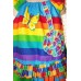 2 pc Patchwork Capri Set Rainbow Zebra Multi Colors Butterfly Girls Toddler Size 3t/4t Ready to ship image