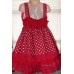 Elmo Vintage Patchwork fabric Ruffles Dress Size 3t/4t 23in length Ready to Ship image