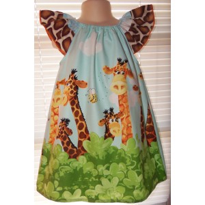 Family Giraffe Bees Dress Size 12mo-4t Ready to Ship image