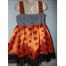 Pumpkin Spiders Halloween Girl Dress Size 3t 21in length
