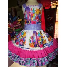 It's a Small World  Birthday, Rainbow,Tea Party Fairy tale Dress  Size 3t 