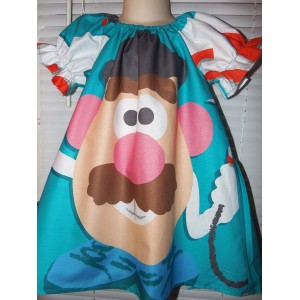 Mr. Potato Head Baby Girl Dress Size 4t 21 in length Mr. Potato Head Baby Girl Dress Size 4t 21 in length image