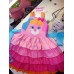Pancake popple dress Vintage fabric  Valentine Doll Dress Size 4t  