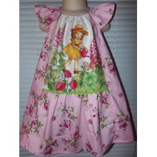 Patchwork Back to School Cherry Blossom Girl Garden  Dress Size 4t  21in length