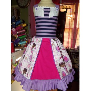 Patchwork Doc Mcstuffins Ruffle Dress Size 6 Ready to ship(see measurements) Patchwork Doc Mcstuffins Ruffle Dress Size 6 Ready to ship(see measurements) image