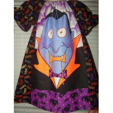 Patchwork Halloween Haunted House Ghost Dracula   ,  Dress Size  3t (ONLY)   Ready to ship