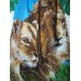 Vintage Fabric Jungle Lion Family Animals Wild Dress Size 4t/5t
