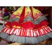 Vintage Recycling fabric Dumbo Circus Ruffles Dress Size 9/10 30in length Ready to Ship image