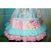 Vintage fabric Patchwork Valentine Doll Roses Bear Apron Dress Size 4t