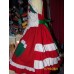 Santa Clause christmas ruffles dress size 8