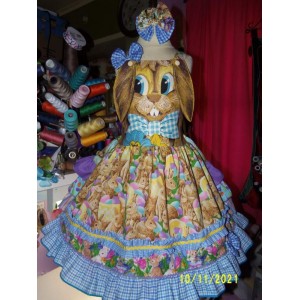 Bunny with easter eggs ruffle dress size  5T