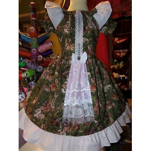 Banny Rabbits Easter Vintage Gold Fabric Girls dress Size 5t Ready Ship Banny Rabbits Easter Vintage Gold Fabric Girls dress Size 5t Ready Ship