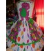Barney and Friends   Party Day Ruffles  Vintage Fabric NEW  Dress    Size 3t