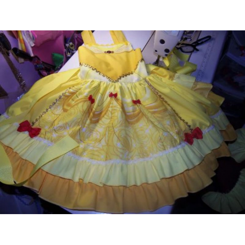 Belle Dress Disney Princess Dress Beauty And The Beast Belle Costume Princess Ruffles Dress Size 5t