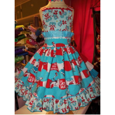 Cat in the Hat - -Thing 1 and Thing 2 - Birthday Party Dress Size 4t/5t Ready to Ship