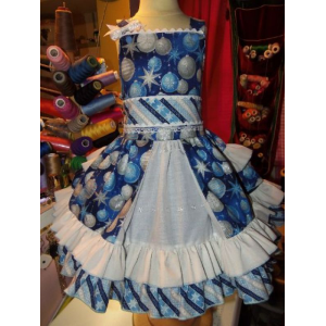 Christmas Ornaments Silver Glitter Ruffle Dress Size 4t Ready to ship