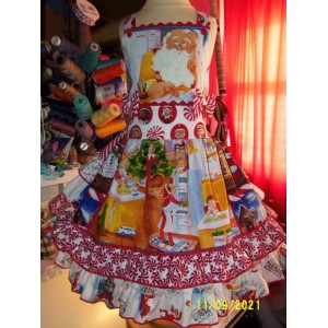 Elf on the shelf vintage ruffles dress size 5T