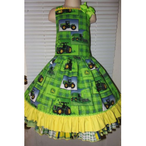 Farm Girl peasant twirl dress ruffle Girls - Pageant Dress - Birthday Party Dress Size 2t to 8 Ready to Ship