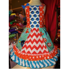 Finding Dory dress Pixar Fest Disneyland dress Disney Nemo girl toddler Disney birthday party dress Size 4t