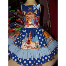 Follow the star Nativity Dress Christmas Dress Nativity Scene Dress Size 4t Ready to Ship