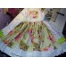 Garden Flowers  Vintage Fabric Party Day Ruffles Summer Dress    Size 4t