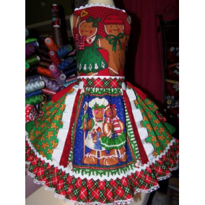 Ginger Family Christmas Gingerbread Village Ginger cookies Gingerbread Girl Costume Dress Size 5_