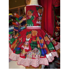 Ginger Family Christmas Gingerbread Village Ginger cookies Gingerbread Girl Costume Dress Size 6