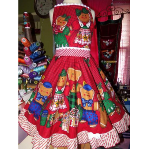 Ginger Family Christmas Gingerbread Village Vintage Fabric Ginger cookies Gingerbread Girl Costume Dress size 10/12 Ginger Family Christmas Gingerbread Village Vintage Fabric Ginger cookies Gingerbread Girl Costume Dress size 10/12
