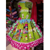 Gnome Easter Eggs Factory Easter Bunny Ruffle Dress Size 3t,4t, 5t,6 Ready to Ship