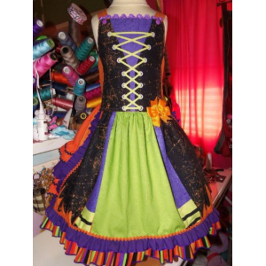 Halloween Witch Girl Dress Size 6 Ready to Ship