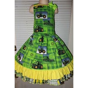 Handmade Farm Tractor Back to School   Party  Dress Size 5t