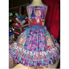 It's a Small World  Birthday, Tea Party Fairy tale Dress  Size 3t  Cotton Polyester Fabric   Ready to ship