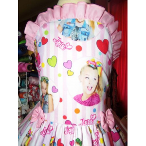 Jojo Siwa bows ruffles Vintage NEW fabric Back to School Dress Jojo Siwa bows ruffles Vintage NEW fabric Back to School Dress