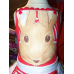 Mrs Bunny VINTAGE Fabric Easter Bunny Rabbit Ruffle Dress