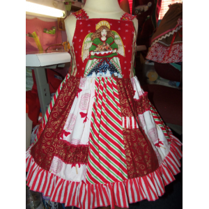 Patchwork Christmas Angel Dress Size 3t