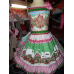 Patchwork Christmas Gingerbread Village Ginger cookies Gingerbread Girl Costume Dress Size 5t-6_
