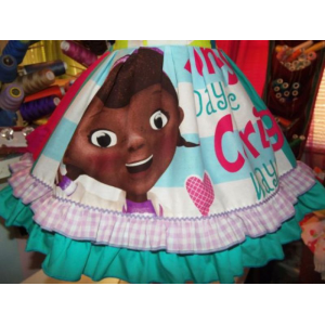 Patchwork Doc McStuffins Back to School Birthday Dress, Tutu skirt Size 5t Patchwork Doc McStuffins Back to School Birthday Dress, Tutu skirt Size 5t