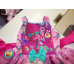 Patchwork Poppy Troll Smile Doll Polka Dots Ruffle Dress Size 18mo Ready to ship