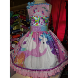 Patchwork Unless you can be a Unicorn Rainbow Unicorn Dress Size 4t Ready to ship