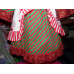 Patchwork Vintage fabric Christmas lollipop candy and Bows Glitter Dress
