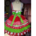 Patchwork Vintage fabric Grinch Christmas Dress Size 6 Ready to ship(see measurements)