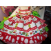 Patchwork Vintage fabric Grinch Christmas Dress Size 6 Ready to ship(see measurements)