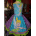 Patchwork Vintage fabric Tinker Bell Ruffles Dress only Size 6 Ready to Ship