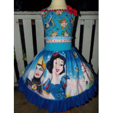 Patchwork snow white and the seven dwarfs Princess Ruffles Dress  5t