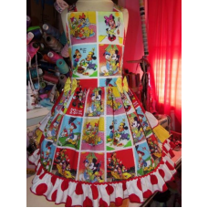 Patchwork vintage fabric Minnie Mouse Dress Size 5t Ready to ship