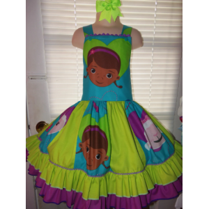 Patchwork Doc Mcstuffins Ruffle Dress Size 5t Ready to ship(see measurements) Patchwork Doc Mcstuffins Ruffle Dress Size 5t Ready to ship(see measurements)