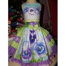 Pretty as a Pansy  Dress  Girls Size 5t/6